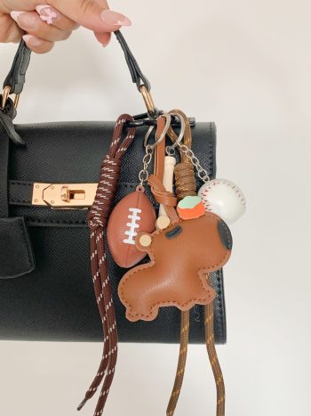 Bag charm 5-delig capybara brown
